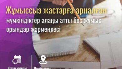 Photo of БОС ЖҰМЫС ОРЫНДАРЫ ЖӘРМЕҢКЕСІ ӨТЕДІ