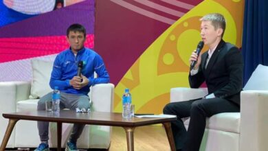 Photo of ӘЛЕМ ЧЕМПИОНАТЫНЫҢ КҮМІС ЖҮЛДЕГЕРІ ЖАСТАРМЕН КЕЗДЕСТІ